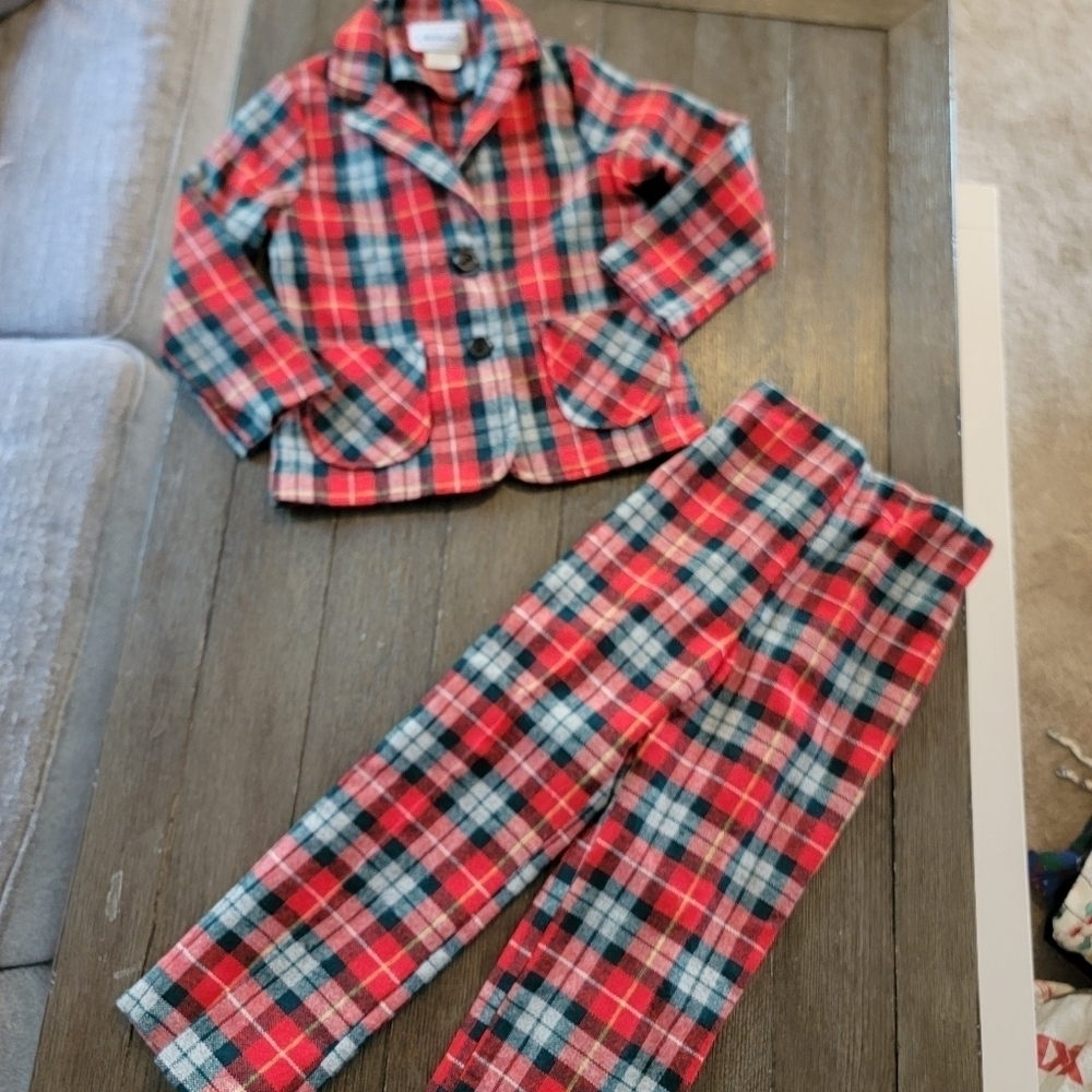 Vintage Red Plaid Suit 6 - see measurements